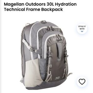 gray magellan 30L hydration pack